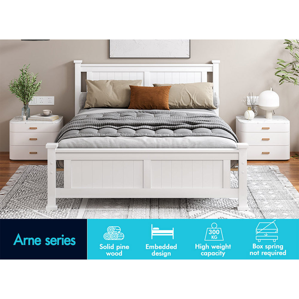 ALFORDSON Bed Frame Wooden Timber Queen Size Mattress Base Platform Arne