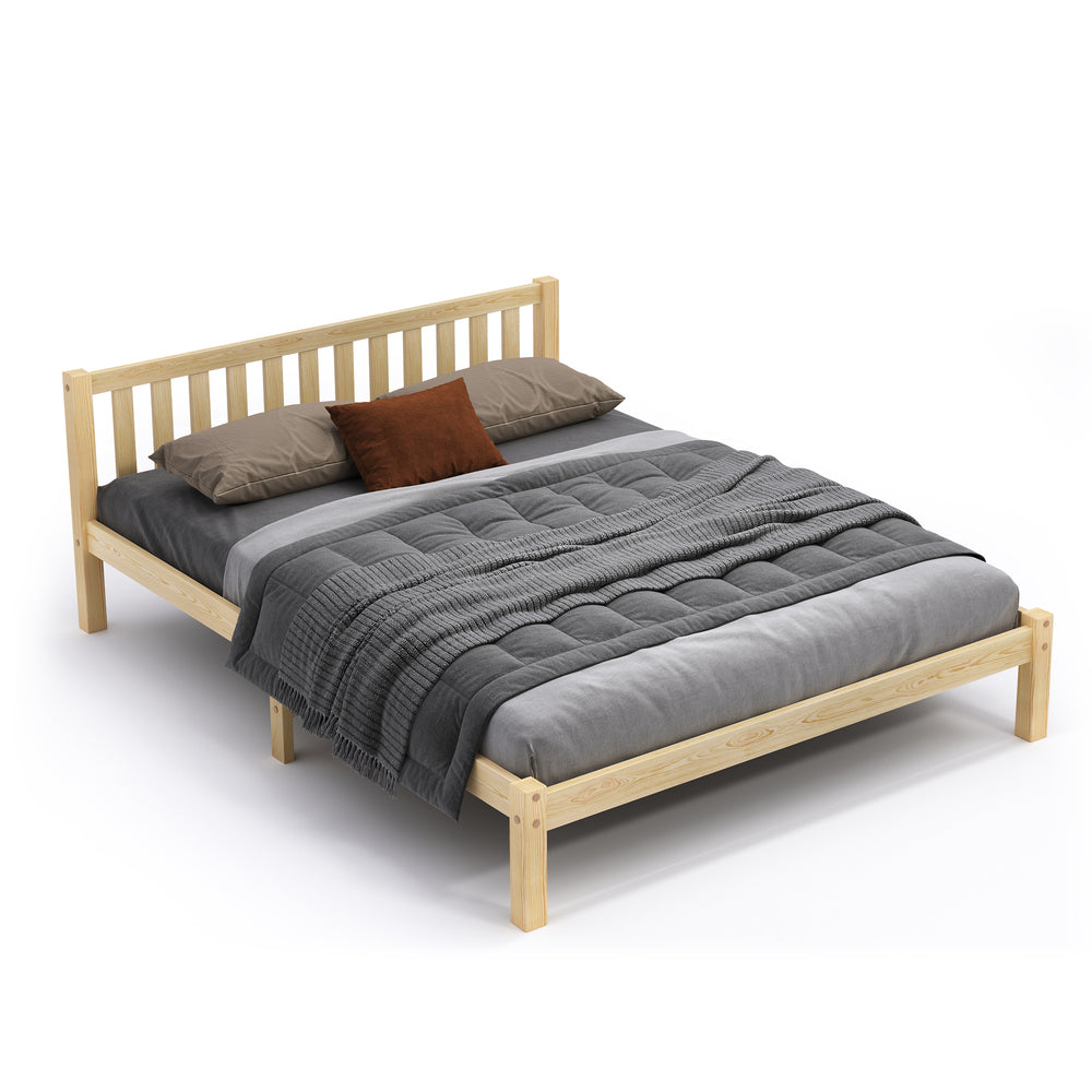 ALFORDSON Bed Frame Wooden Timber Double Size Mattress Base Platform Fenella Oak