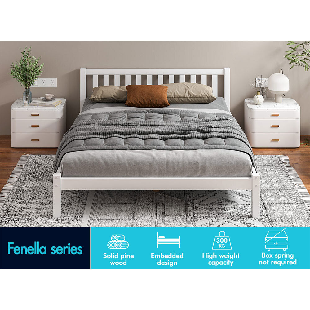 ALFORDSON Bed Frame Wooden Timber King Size Mattress Base Platform Fenella