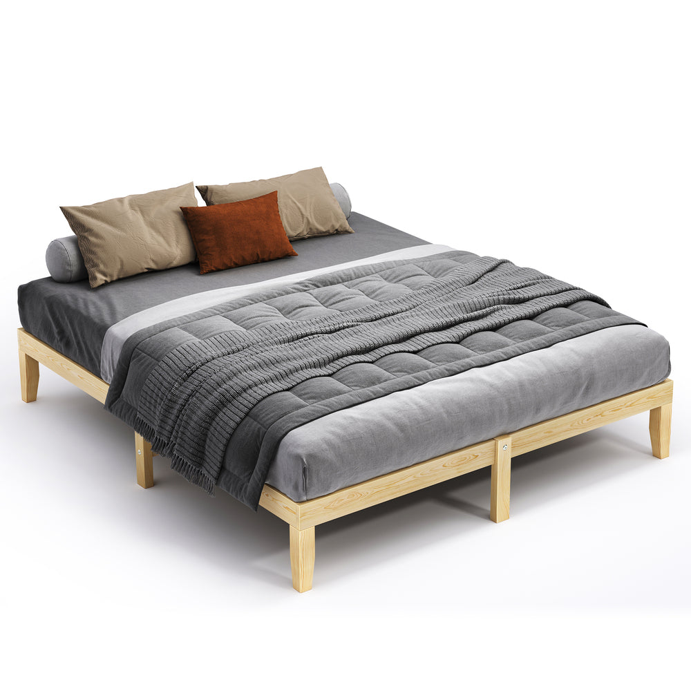 ALFORDSON Bed Frame Wooden Timber King Size Mattress Base Platform Pramod Oak