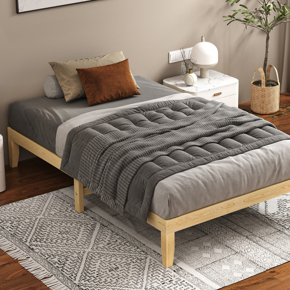 ALFORDSON Bed Frame Wooden Timber King Single Mattress Base Platform Pramod Oak