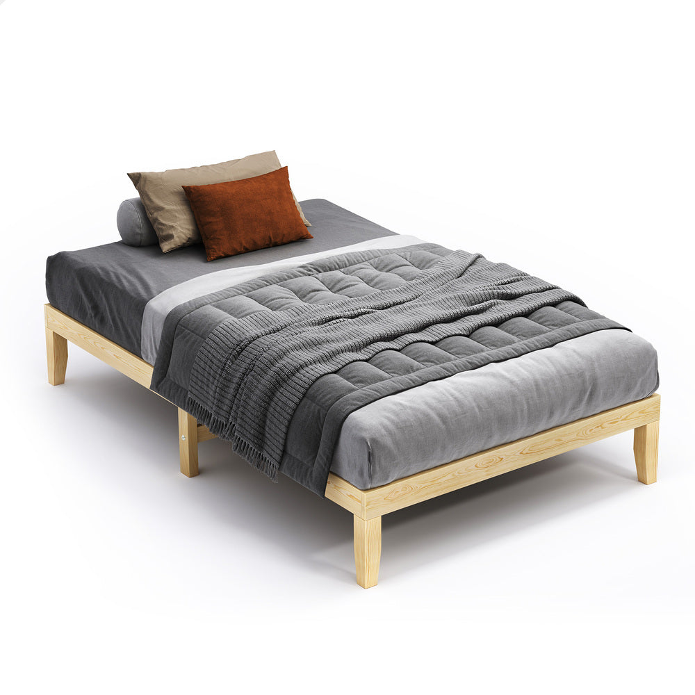 ALFORDSON Bed Frame Wooden Timber King Single Mattress Base Platform Pramod Oak