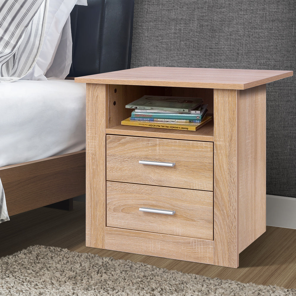 ALFORDSON Bedside Table - Aurel Clean-lined Nightstand (Wood)