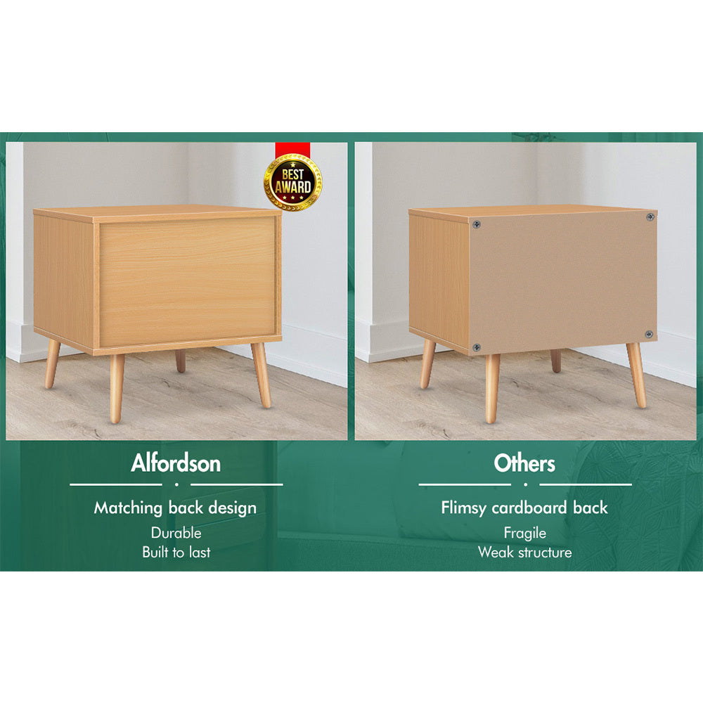 ALFORDSON Bedside Table Nightstand Side Storage Cabinet Wood Scandinavian