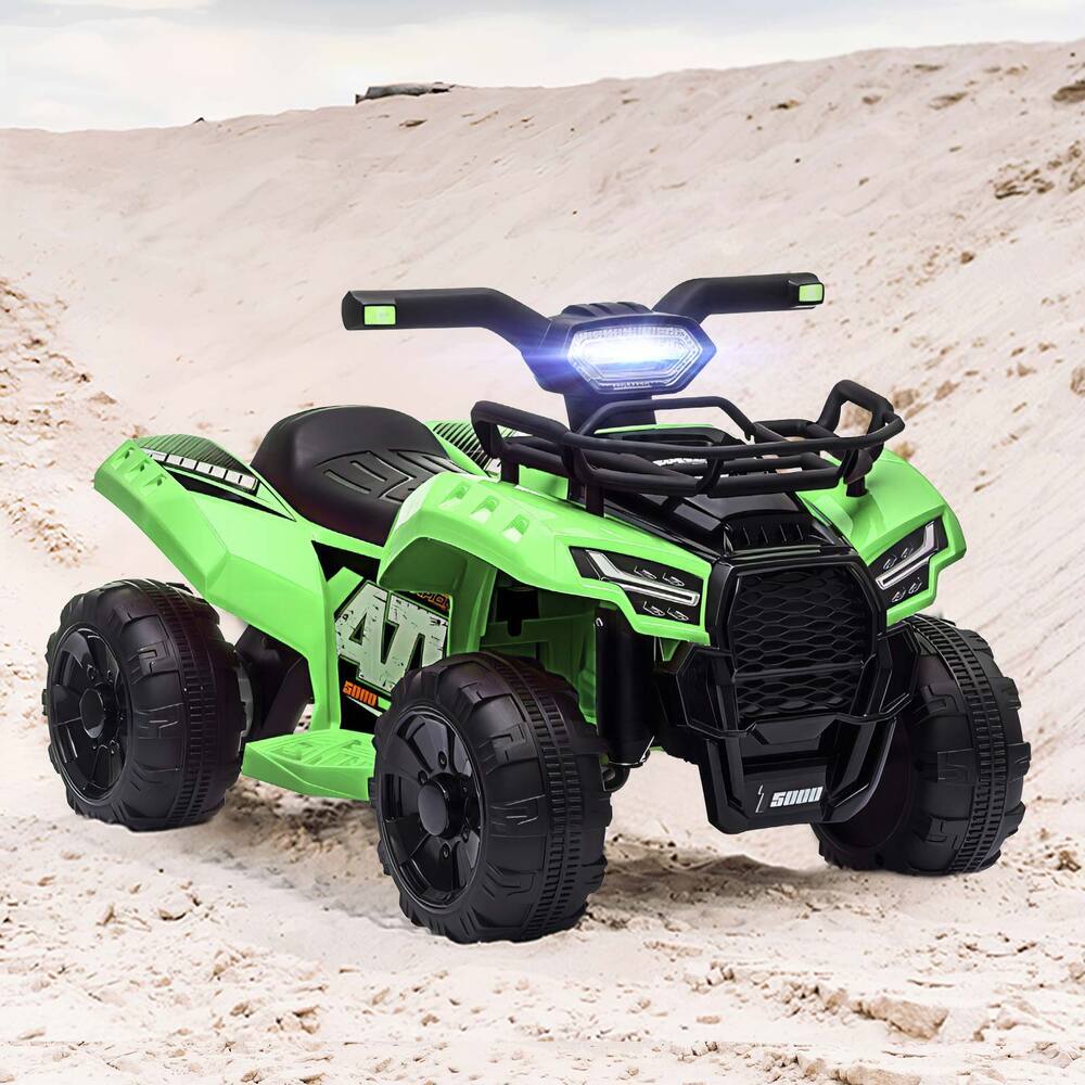 ALFORDSON Kids Ride On Car Electric ATV Toy With LED Lights Green