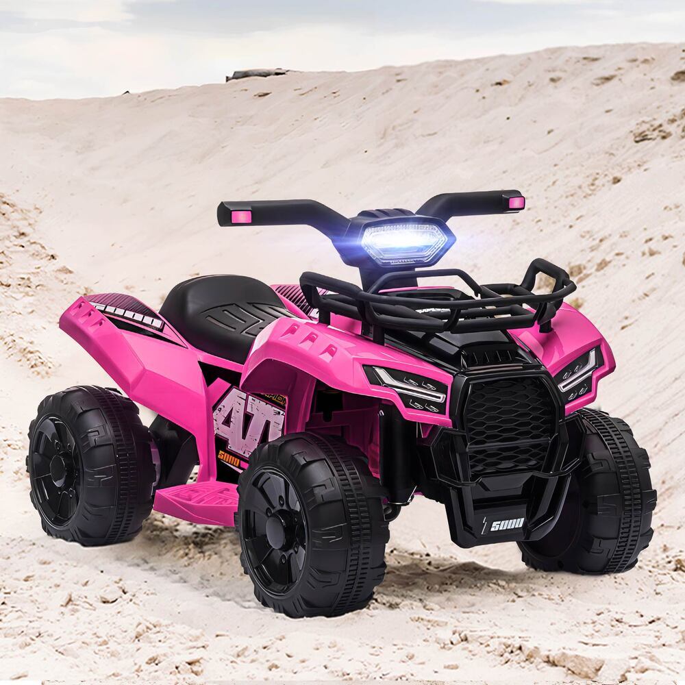 ALFORDSON Kids Ride On Car Electric ATV Toy With LED Lights Pink