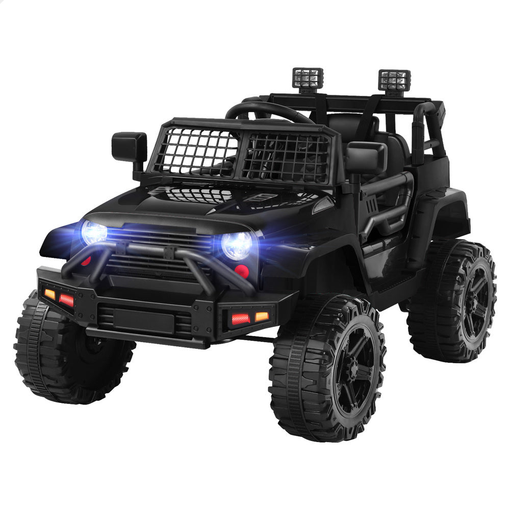 ALFORDSON Kids Ride On Car Toy Jeep Electric 12V 70W Motors R/C LED Lights Black