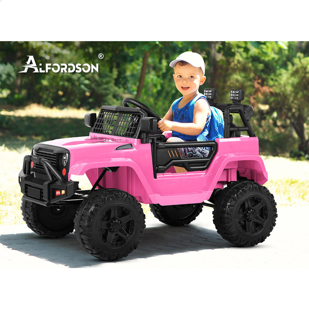 ALFORDSON Kids Ride On Car Toy Jeep Electric 12V 70W Motors R/C LED Lights Pink