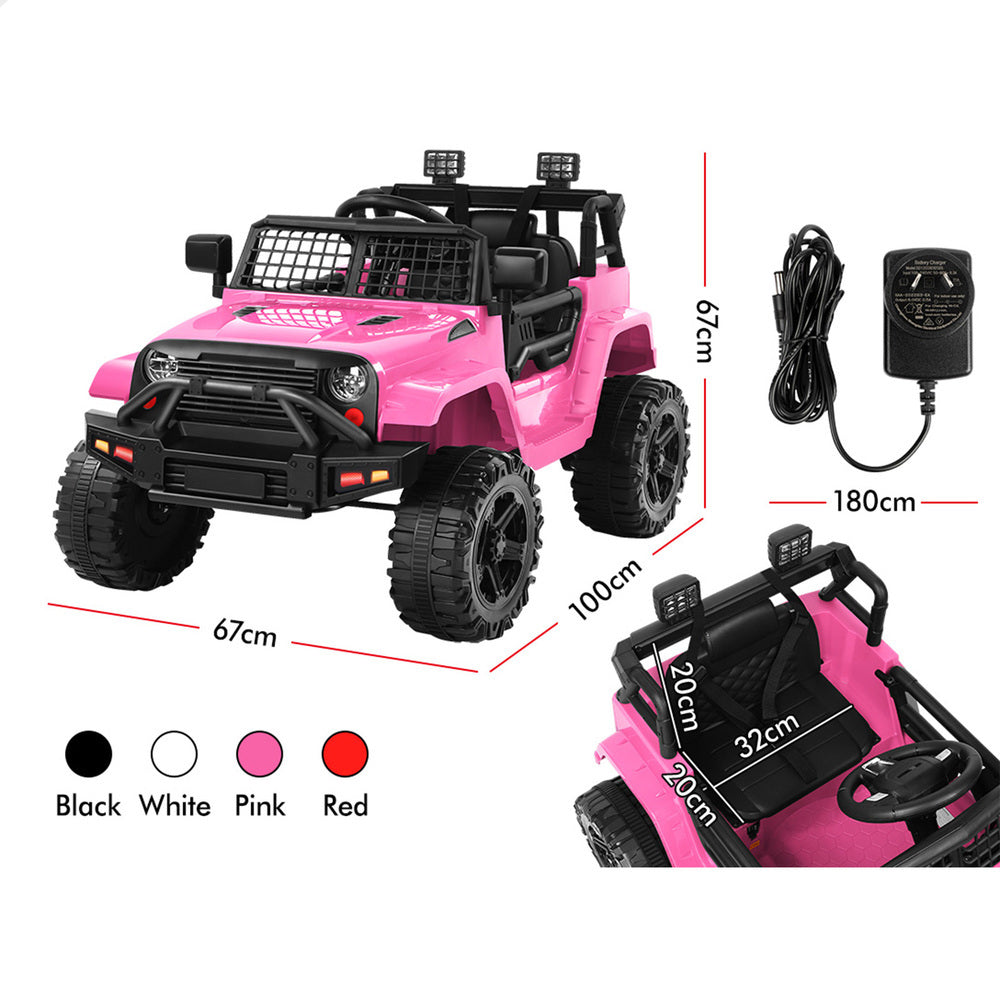 ALFORDSON Kids Ride On Car Toy Jeep Electric 12V 70W Motors R/C LED Lights Pink