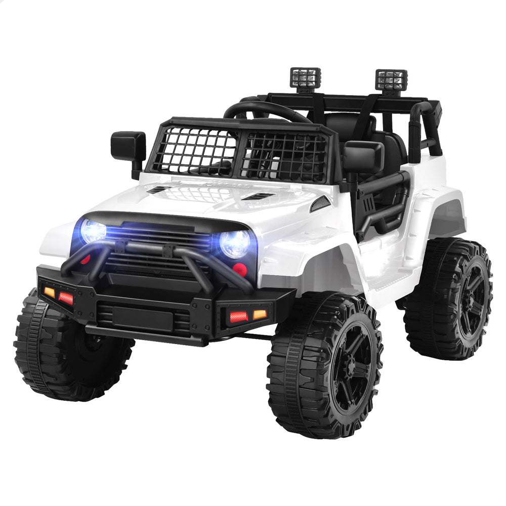 ALFORDSON Kids Ride On Car Toy Jeep Electric 12V 70W Motors R/C LED Lights White