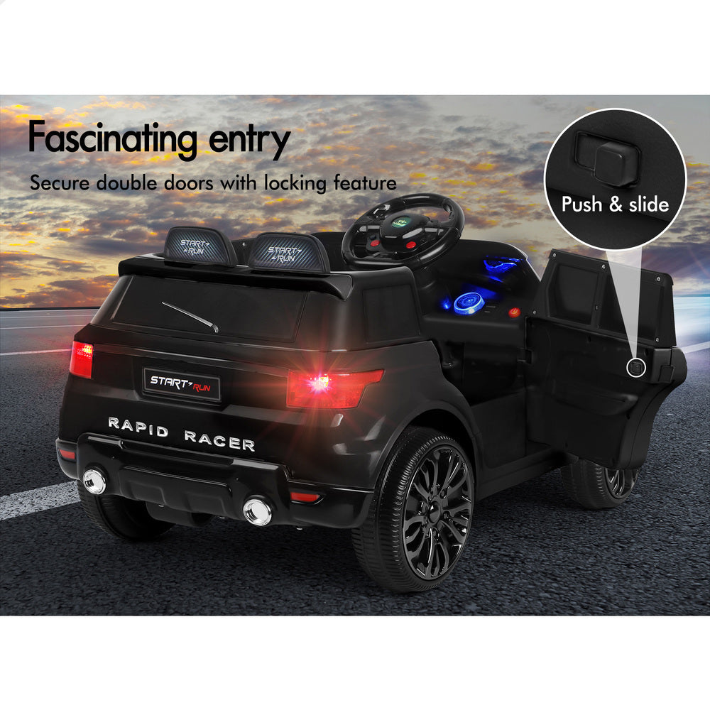 ALFORDSON Kids Ride On Car 12V Eletric Motor Remote Car Toy MP3 LED Light Black