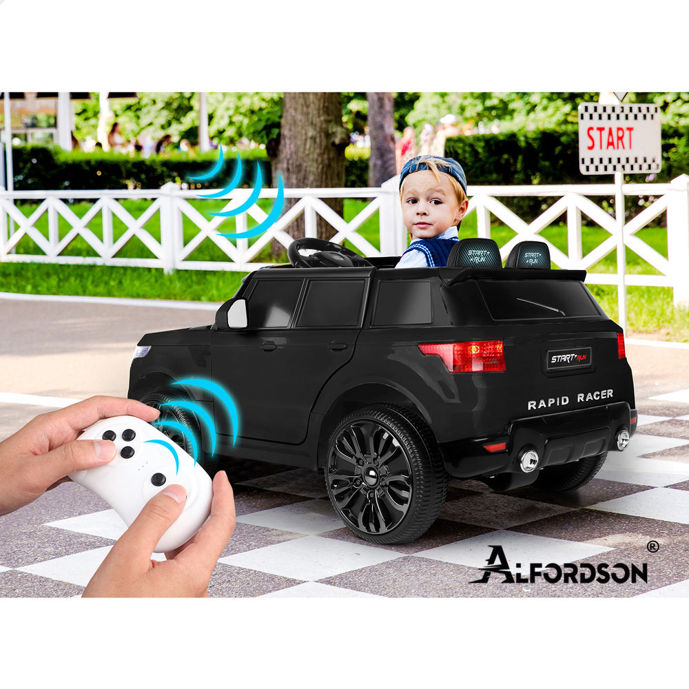 ALFORDSON Kids Ride On Car 12V Eletric Motor Remote Car Toy MP3 LED Light Black