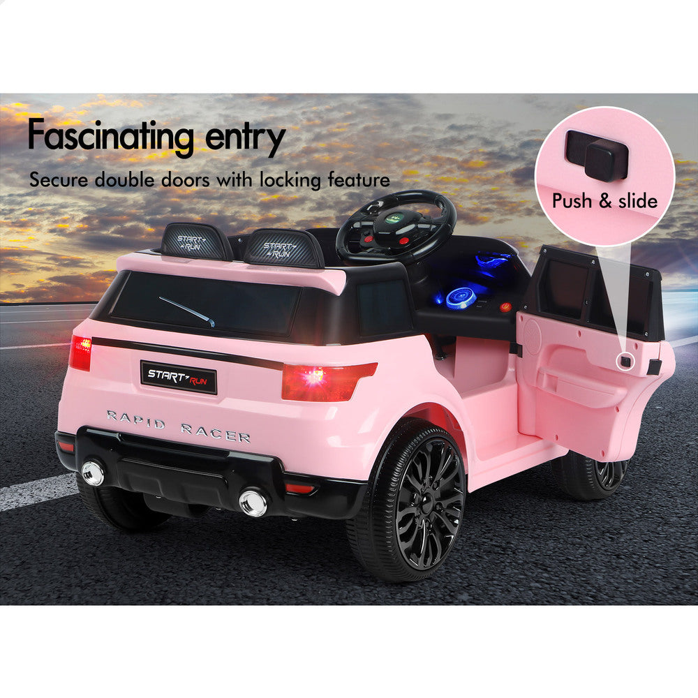 ALFORDSON ALFORDSON Kids Ride On Car 12V Eletric Motor Remote Car Toy MP3 LED Light Pink