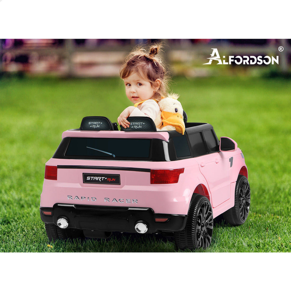 ALFORDSON ALFORDSON Kids Ride On Car 12V Eletric Motor Remote Car Toy MP3 LED Light Pink