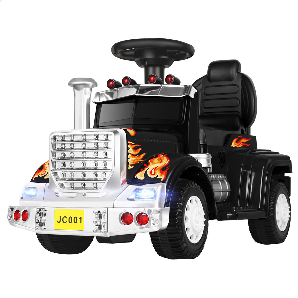 ALFORDSON Kids Ride On Car Electric Toy Truck 25W Motor w/ LED Lights Black