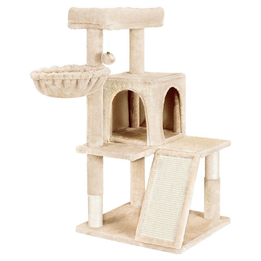 BEASTIE Cat Tree Scratching Post Scratcher Tower Condo House Furniture Wood 100
