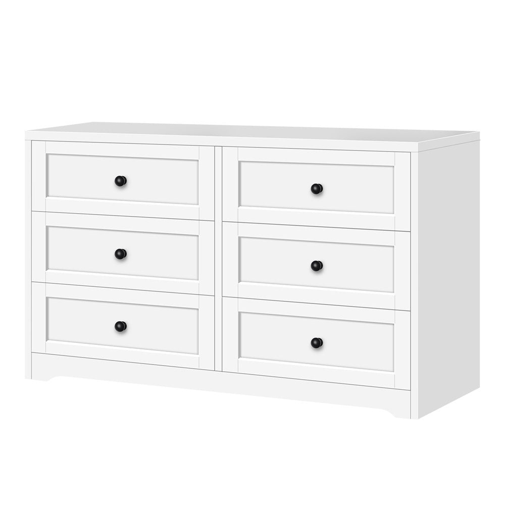 ALFORDSON 6 Chest of Drawers Hamptons Storage Cabinet Dresser Tallboy White