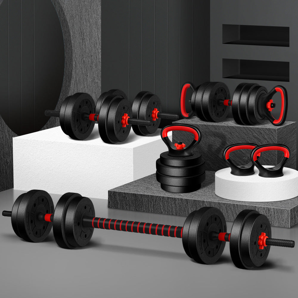 BLACK LORD 20kg 6in1 Adjustable Dumbbell &amp; Barbell &amp; Kettlebell Set