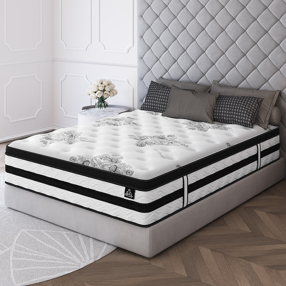 STARRY EUCALYPT Mattress Pocket Spring Single Size Latex Euro Top 34cm 5 zone