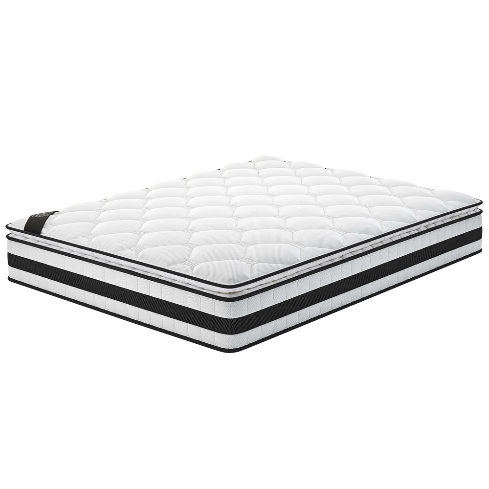 STARRY EUCALYPT Mattress Pillow Top Foam Bed King Single Bonnell Spring 22cm