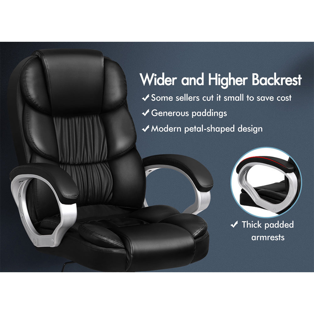 ALFORDSON Office Chair PU Leather Black