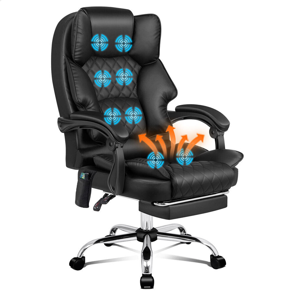 ALFORDSON Massage Office Chair Heated Seat Executive Recliner Gaming Computer