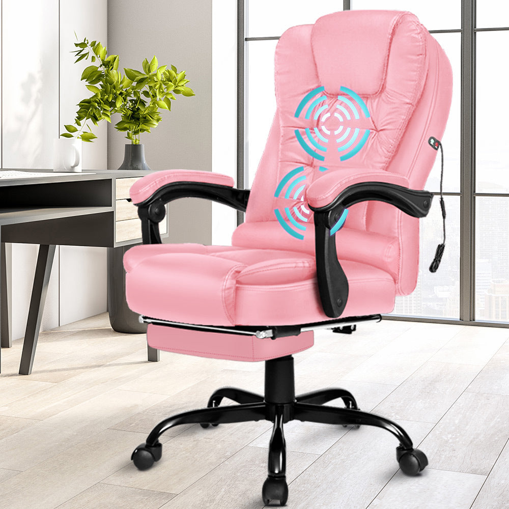 ALFORDSON 2-Point Massage Office Chair Footrest Pink