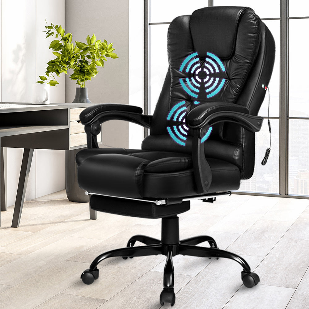 ALFORDSON 2-Point Massage Office Chair Footrest Black