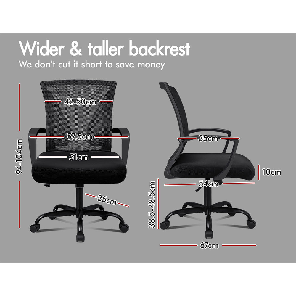 ALFORDSON Mesh Office Chair Tilt Adjustment All Black