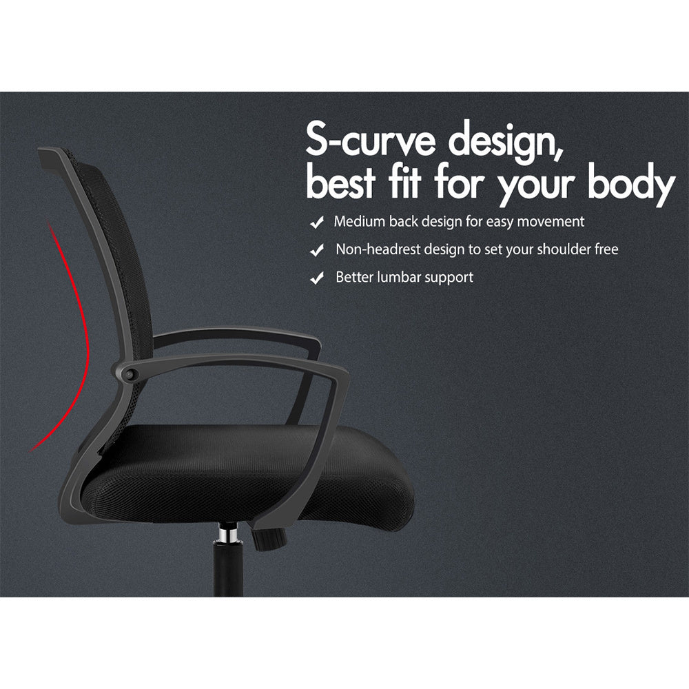 ALFORDSON Mesh Office Chair Tilt Adjustment All Black