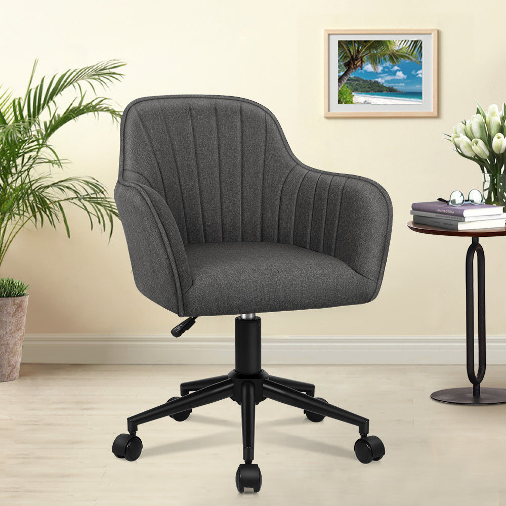 ALFORDSON Office Chair Fabric Seat Dark Grey