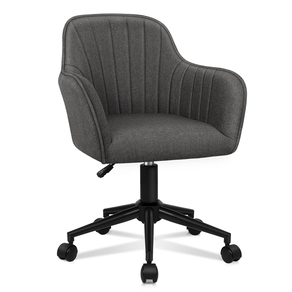 ALFORDSON Office Chair Fabric Seat Dark Grey