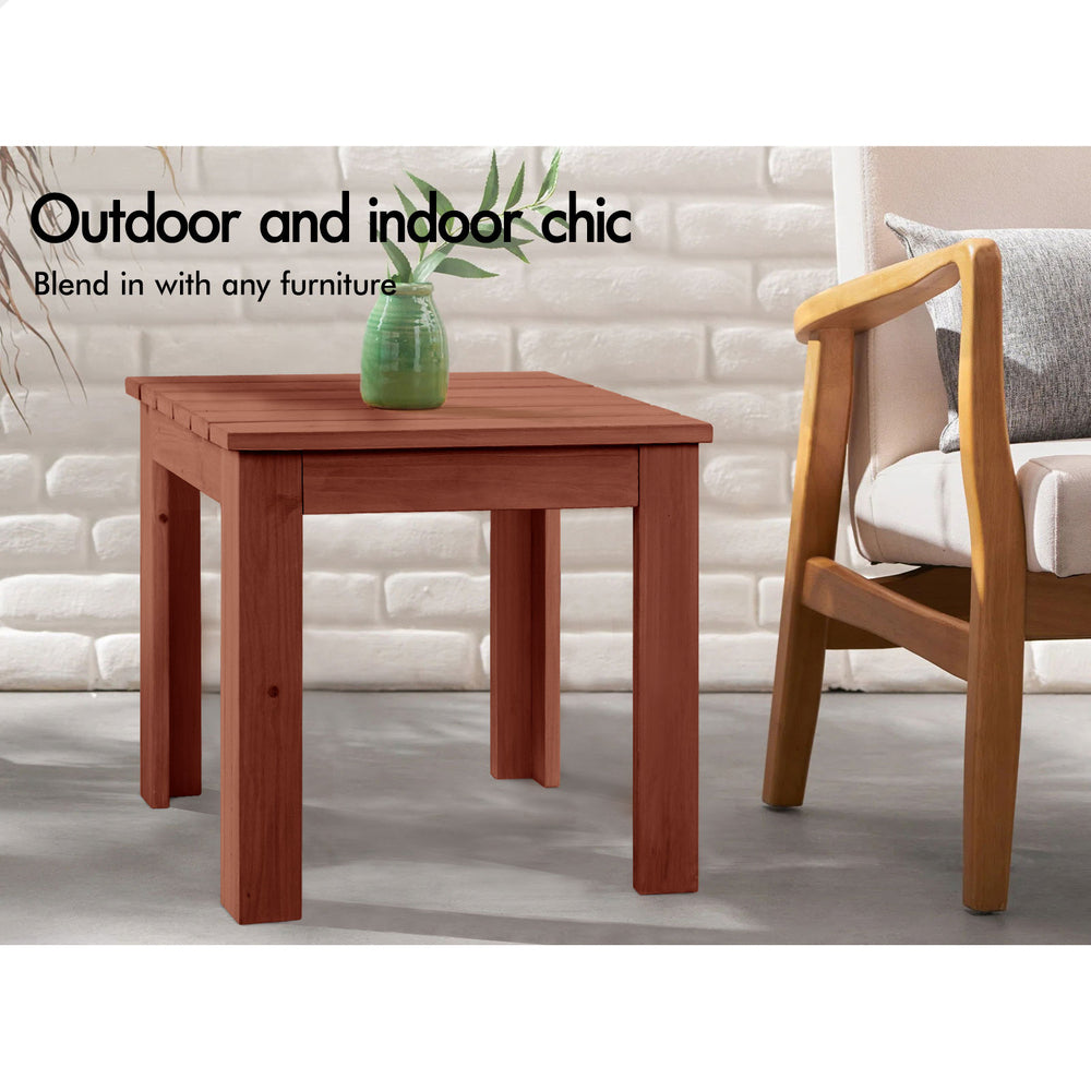 ALFORDSON Wooden Side Desk Coffee Table Outdoor Furniture Garden Brown