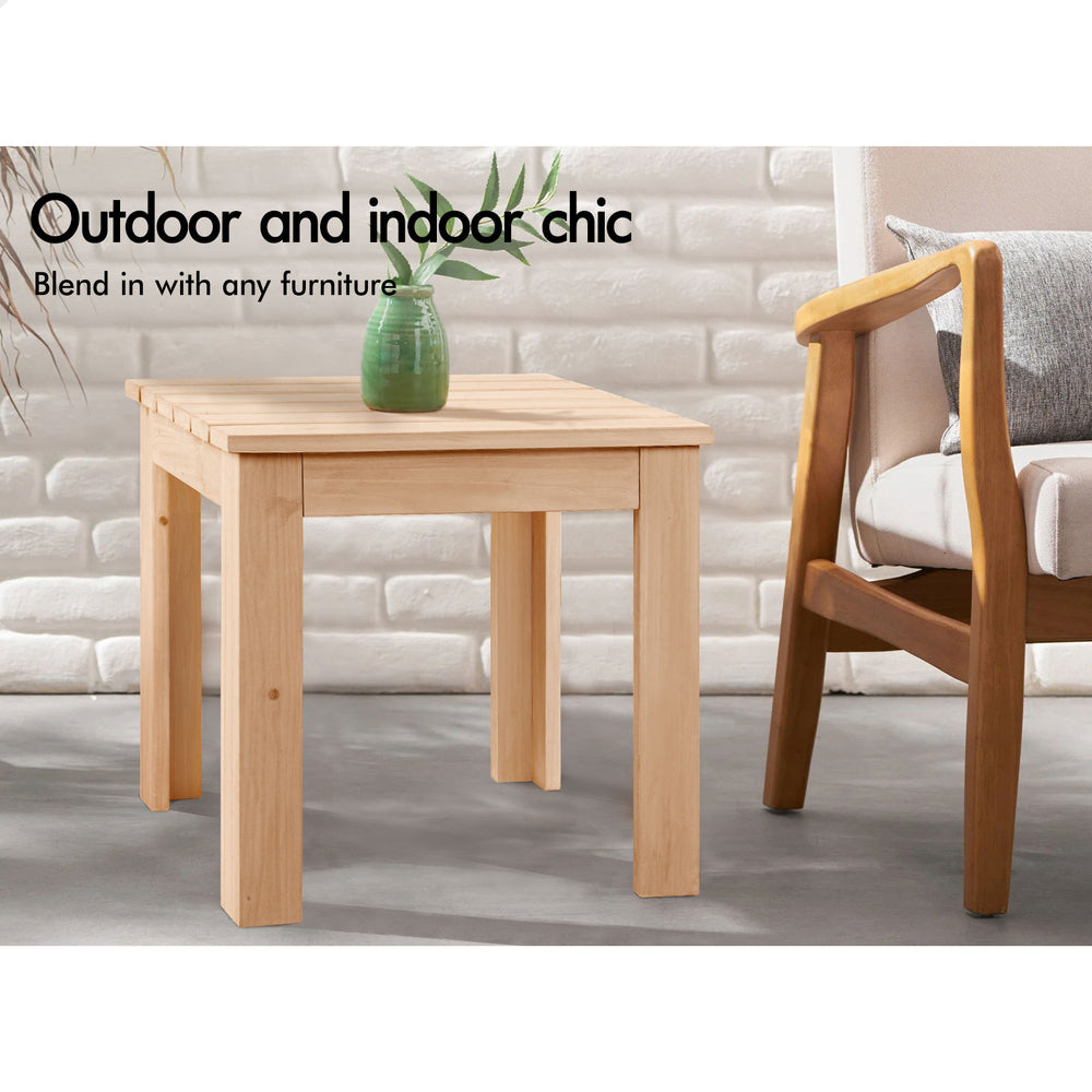ALFORDSON Adirondack Chairs Table 3PCS Set Outdoor Furniture w/ Ottoman Beach Wood