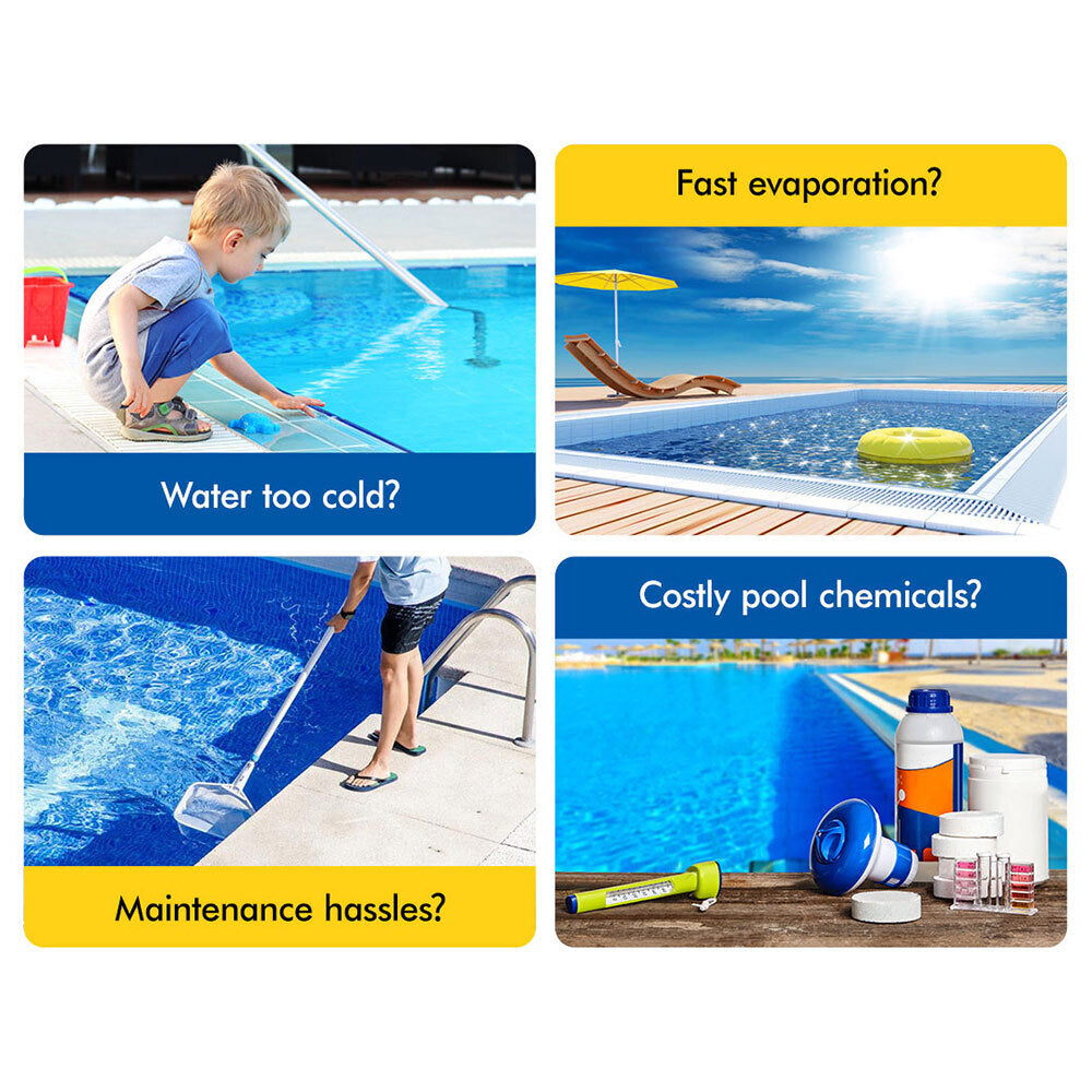 ALFORDSON Pool Cover Roller 4.5m Adjustable Solar Blanket Reel Swimming Blue