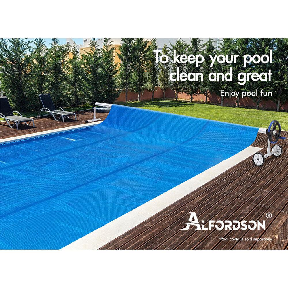 ALFORDSON Pool Cover Roller 4.5m Adjustable Solar Blanket Reel Swimming Blue