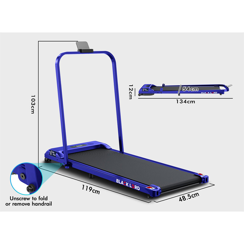 BLACK LORD Treadmill Electric Walking Pad Home Office Gym Fitness Foldable