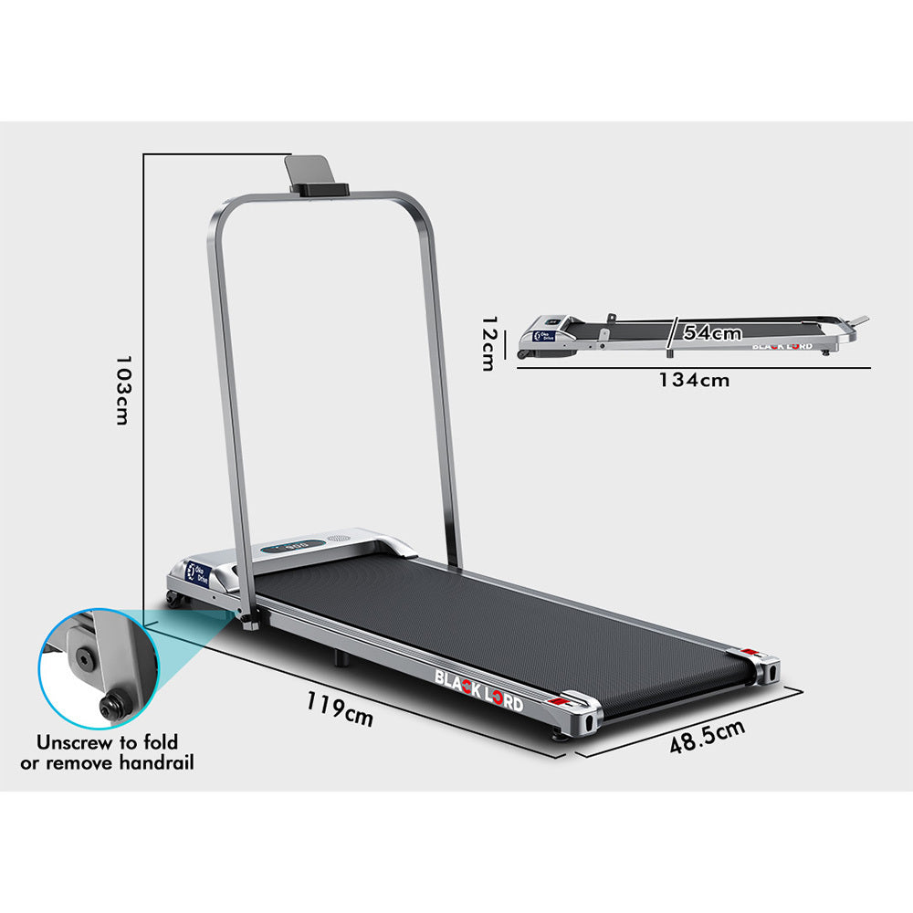 BLACK LORD Treadmill Electric Walking Pad Home Office Gym Fitness Foldable