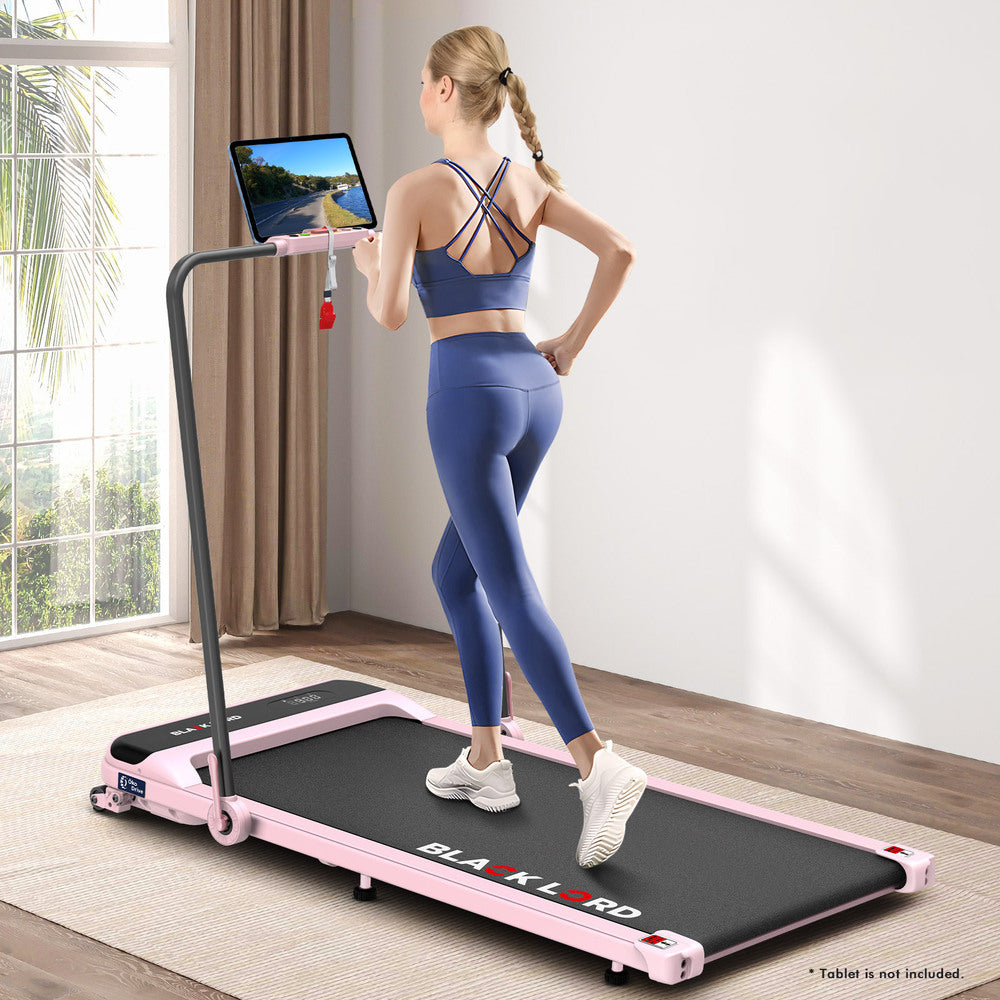 BLACK LORD Treadmill Electric Walking Pad Home Office Incline Foldable Pink