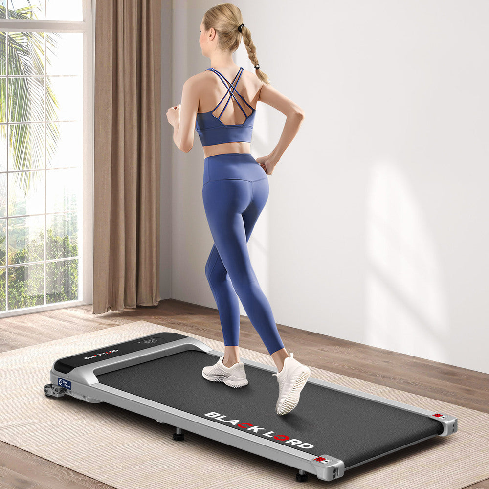 BLACK LORD Treadmill Electric Walking Pad Home Office Gym Fitness Incline MS2 Silver