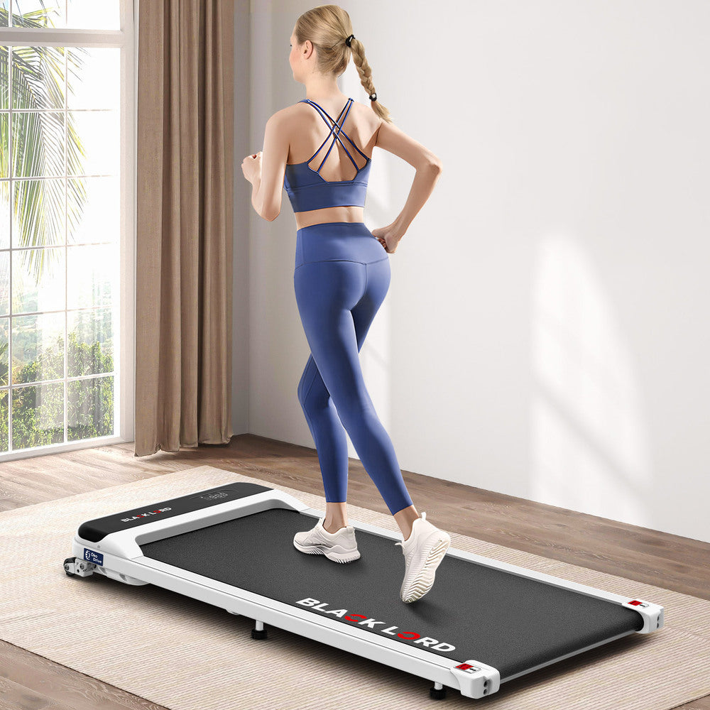 BLACK LORD Treadmill Electric Walking Pad Home Office Gym Fitness Incline MS2 White