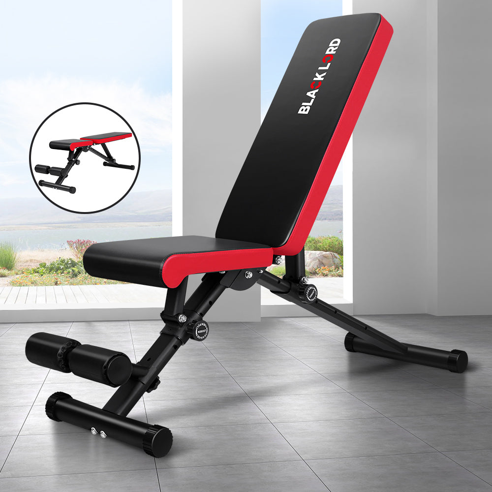 BLACK LORD Adjustable FID Bench Sit Up Weight Bench