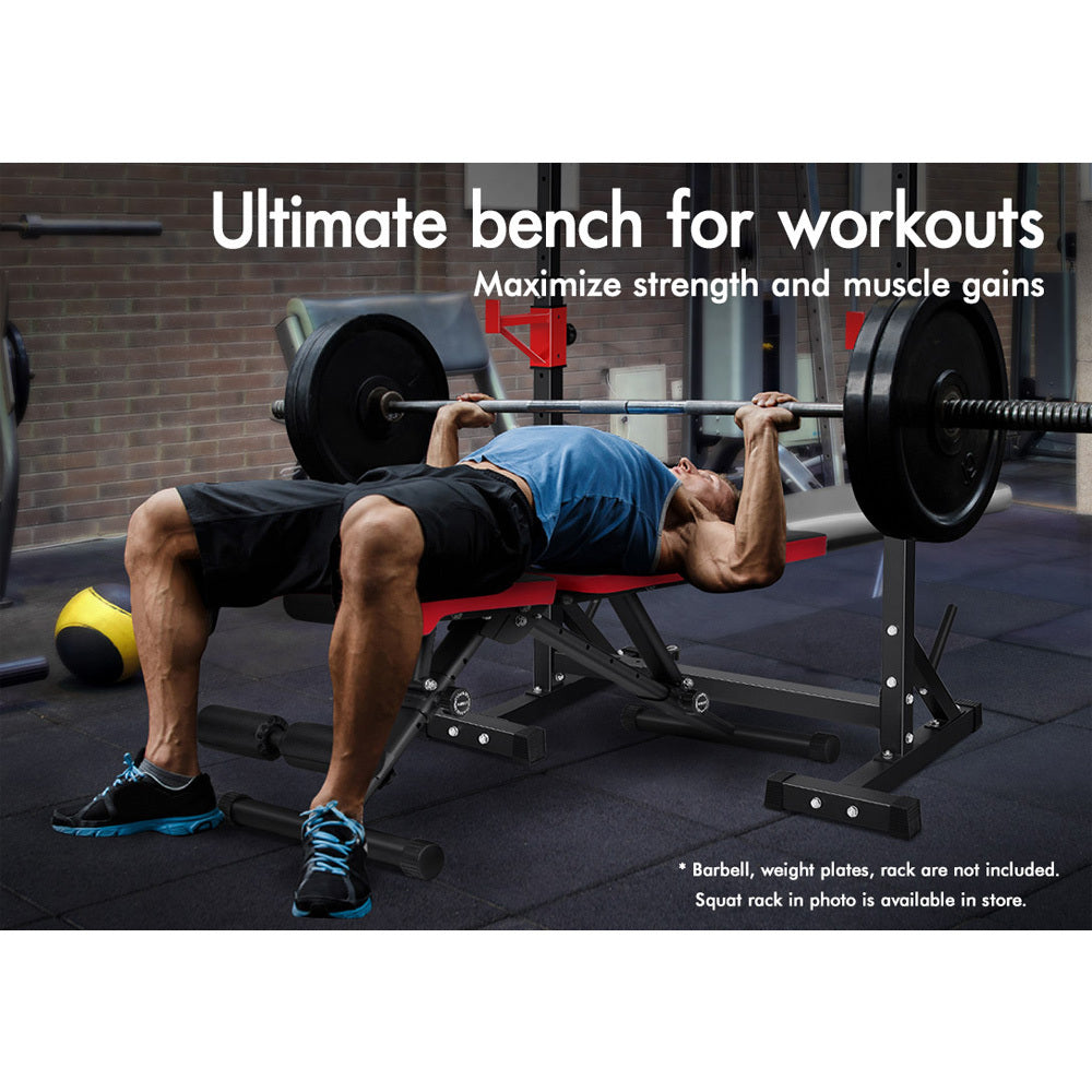 BLACK LORD Adjustable FID Bench Sit Up Weight Bench