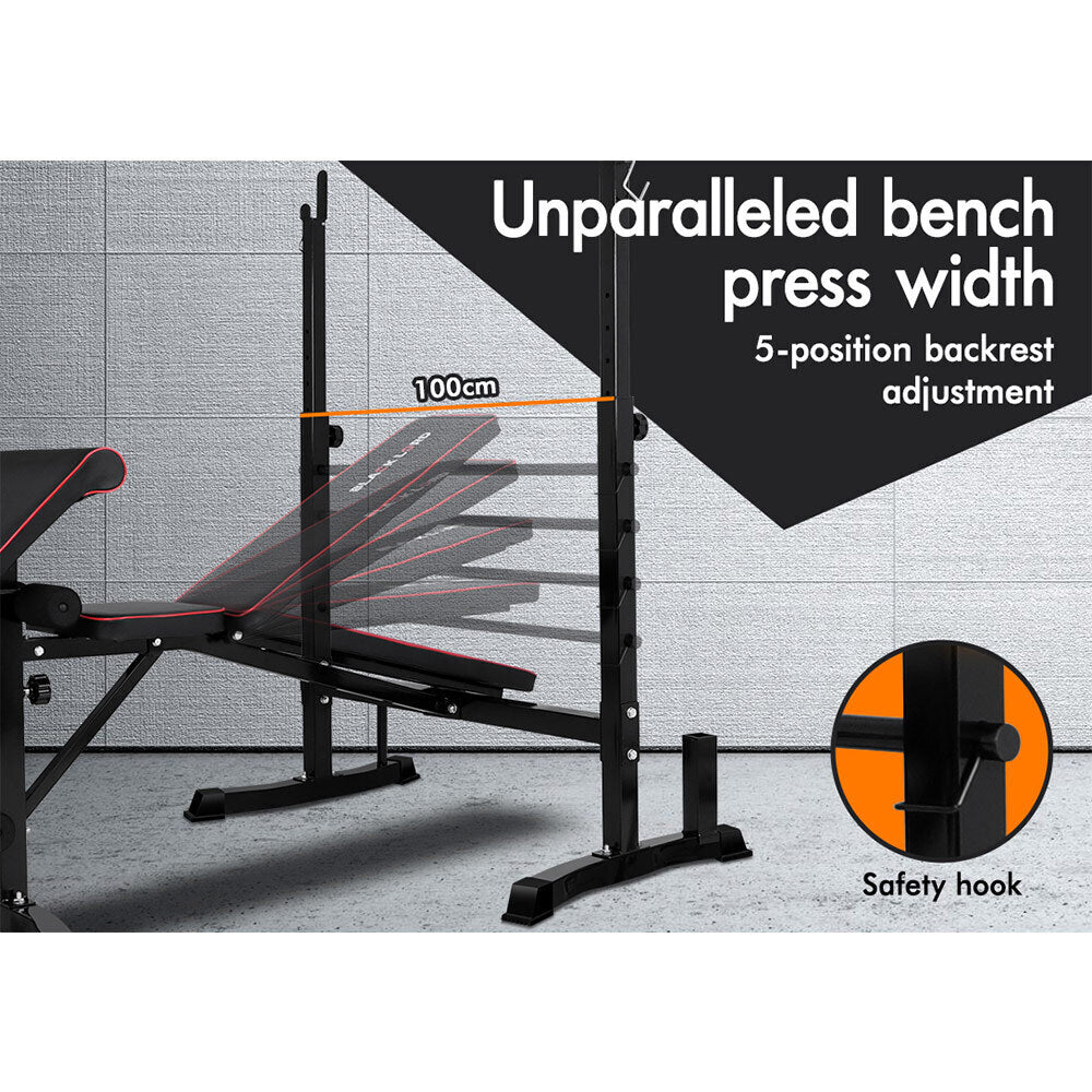 BLACK LORD 10-IN-1 Weight Bench Multi-station with Preacher Curl Bar