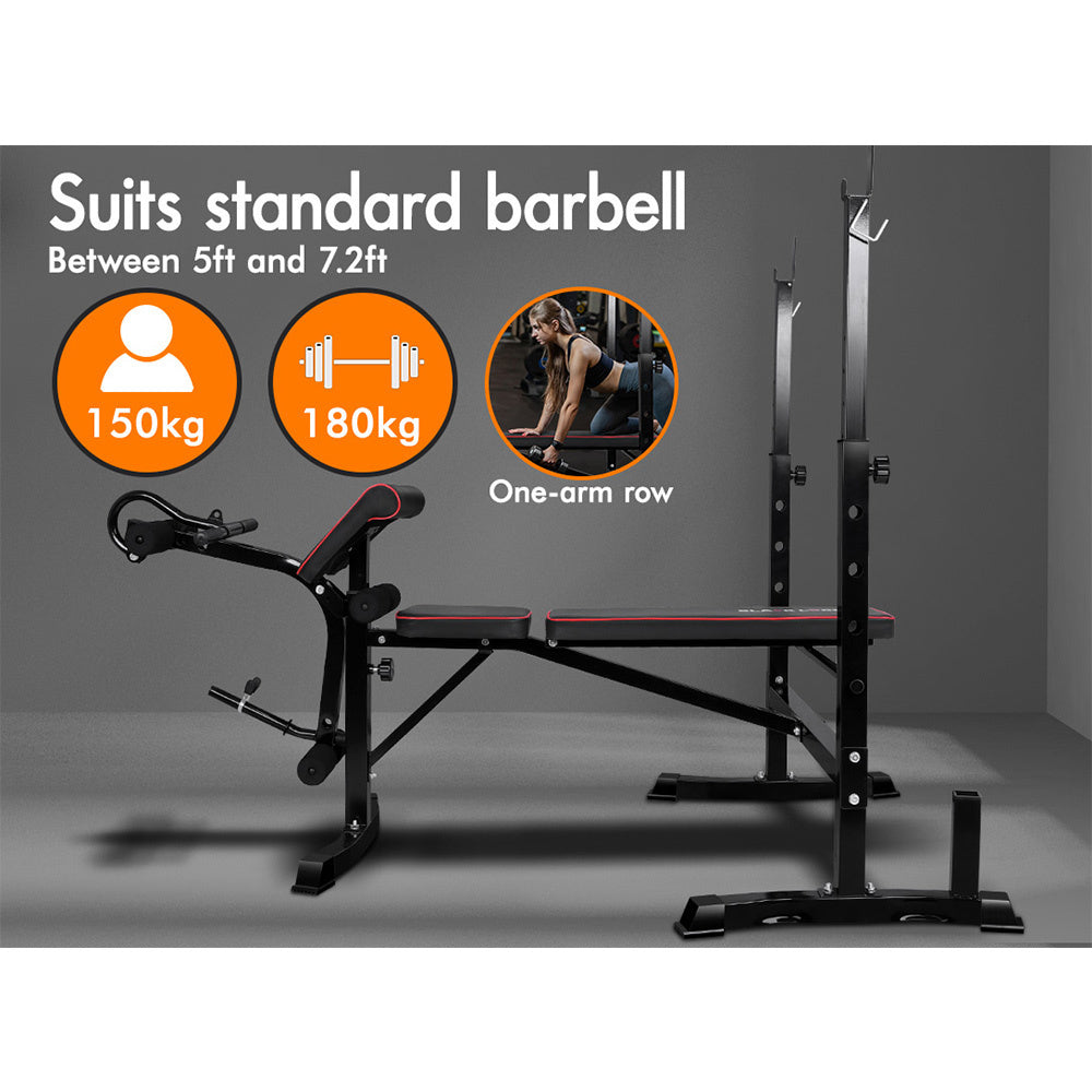 BLACK LORD 10-IN-1 Weight Bench Multi-station with Preacher Curl Bar