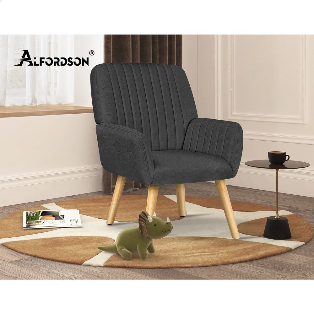 ALFORDSON Armchair Accent Chair Lounge Fabric Grey