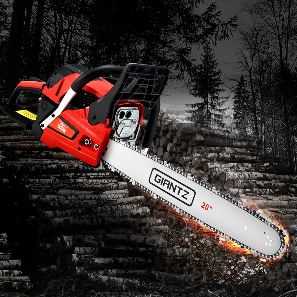 Giantz 52 CC Chainsaw Petrol Pruning Chain Saw E-Start 20 Bar