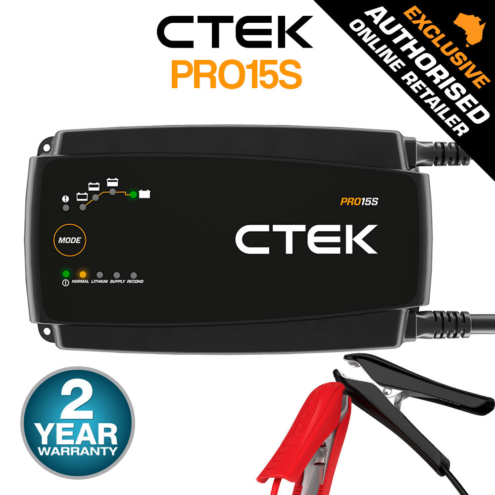 CTEK PRO15S 15A 12V Car Battery Charger Maintainer Workshop Automatic Lithium Smart