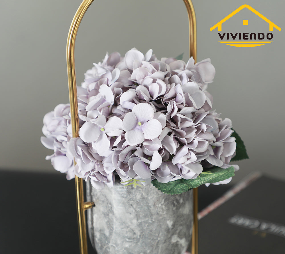 Viviendo Elliptical Bronze &amp; Stainless Steel Flower Vase Marble and stainless steel Vase