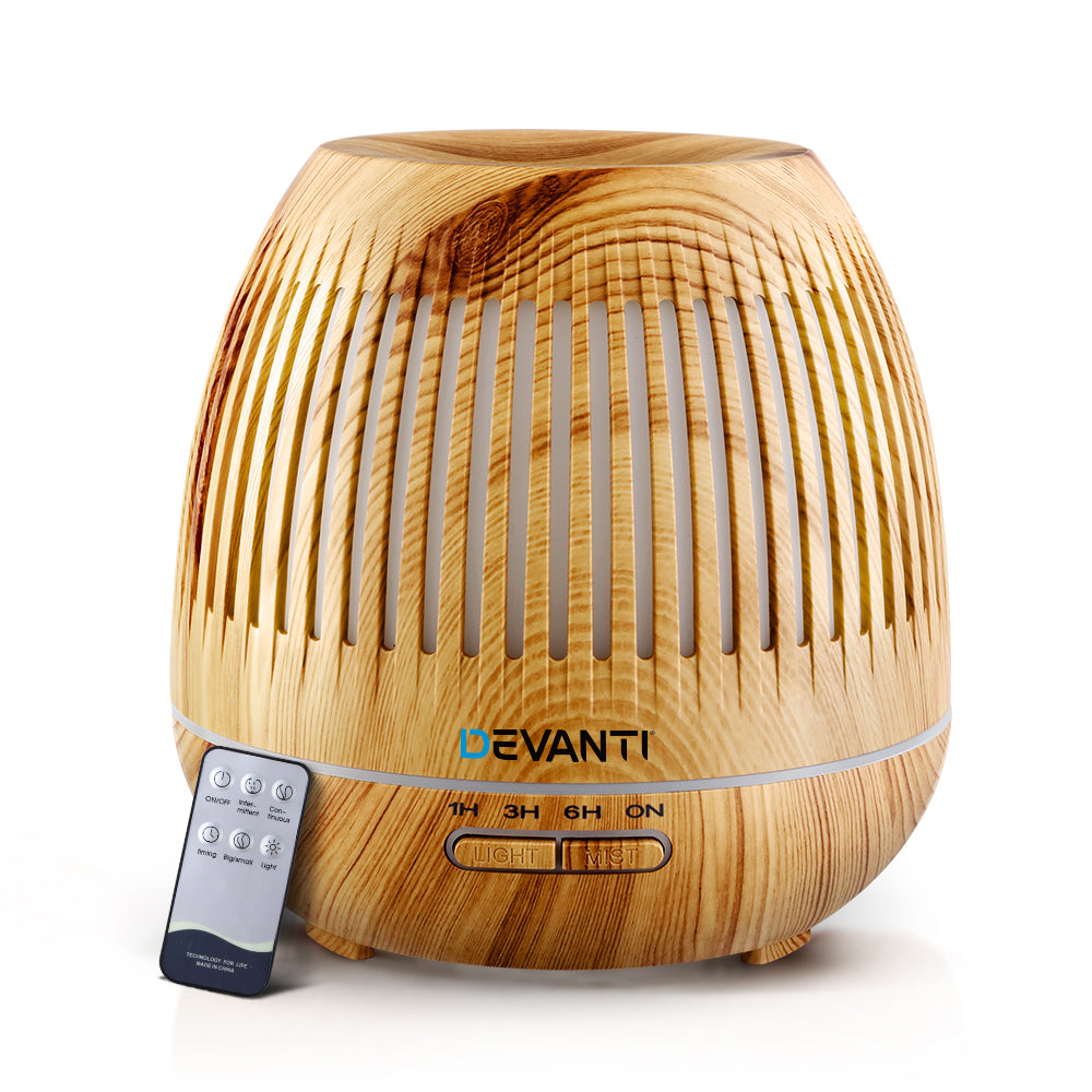 Devanti Aromatherapy Diffuser LED Light wood
